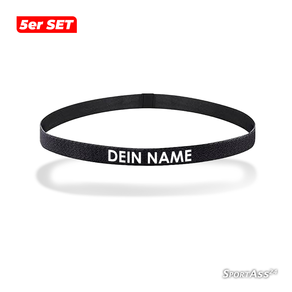 5x Sport Fußball Haarband Stirnband inkl. DRUCK